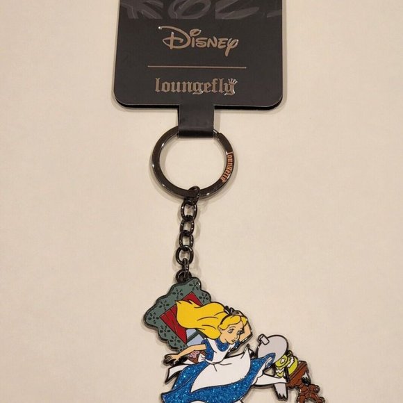 Loungefly Disney Alice in Wonderland Alice Falling Keychain NEW - Picture 9 of 11